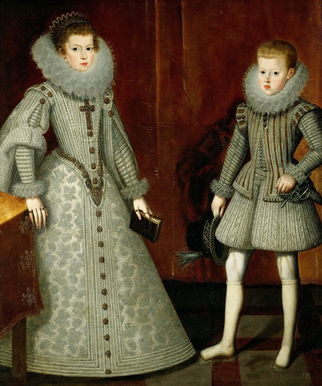 إنفانتي فيليب ، ملك إسبانيا لاحقًا فيليب الرابع 1605-1665 وشقيقته آن من النمسا 1601-1 بواسطة بارتولومي غونزاليس إي سيرانو