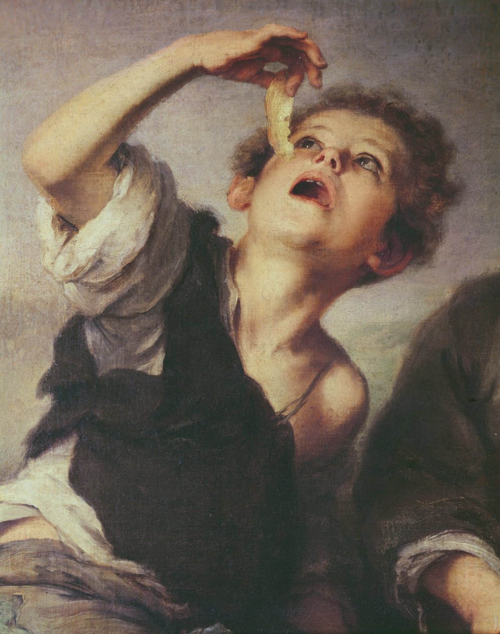 تفاصيل الأطفال الذين يأكلون فطيرة ، 1670-75 زيت على قماش انظر 213978 بواسطة بارتولومي إستيبان موريللو