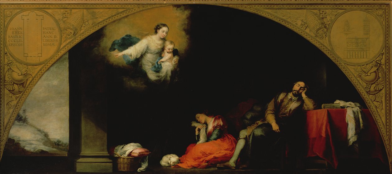 قصة مؤسسة سانتا ماريا ماجيوري: حلم الأرستقراطيين ، c.1661-65 بواسطة بارتولومي إستيبان موريللو