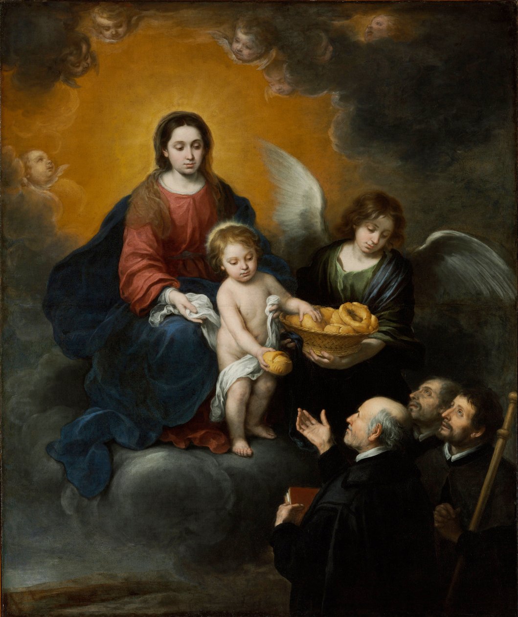 الطفل المسيح يوزع الخبز على الحجاج - رسم بارتولومي إستيبان موريللو (1617-1682) ، زيت على قماش (219 × 182 سم) بواسطة بارتولومي إستيبان موريللو
