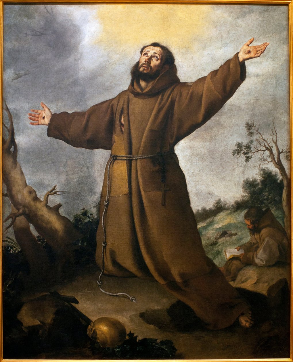القديس فرانسوا الأسيزي (1181-1226) يتلقى الوصمات - رسم بارتولومي إستيبان موريللو (1617-1682) ، زيت على قماش ، حوالي 1645-1650 - متحف الفنون الجميلة في إشبيلية ، إسبانيا بواسطة بارتولومي إستيبان موريللو