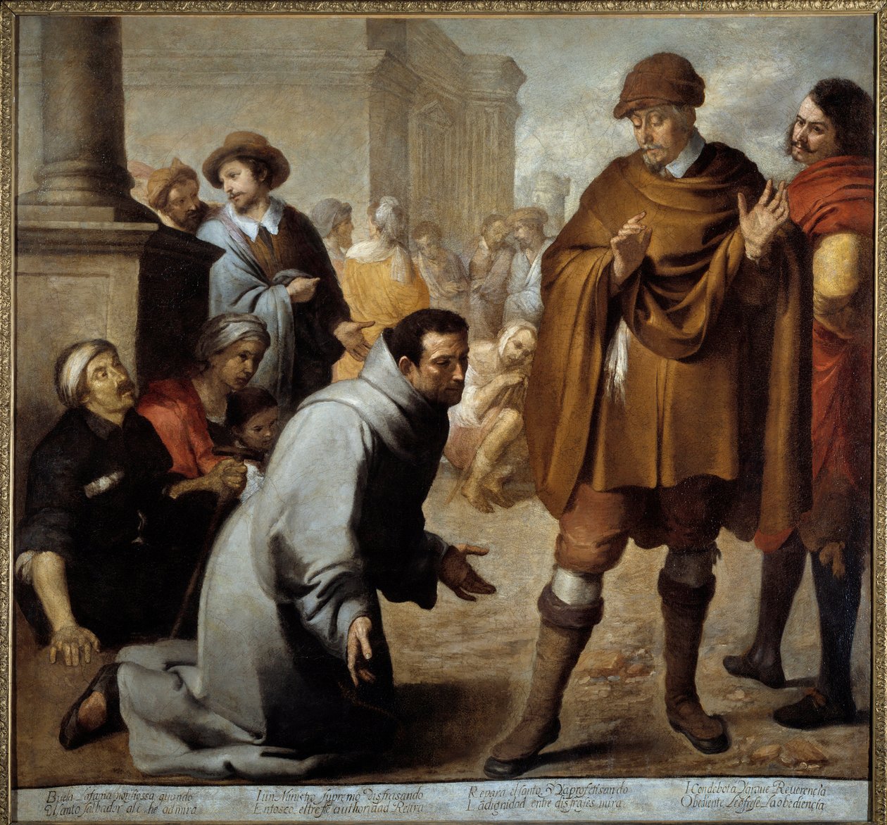 سان سلفادور دي هورتا (1520-1567) ومحقق أراغون يشككون في المعجزات لوحة بارتولومي موريللو (1618-1682) 1645 صن. 1.78x1.9 م بايون ، متحف بونات بواسطة بارتولومي إستيبان موريللو