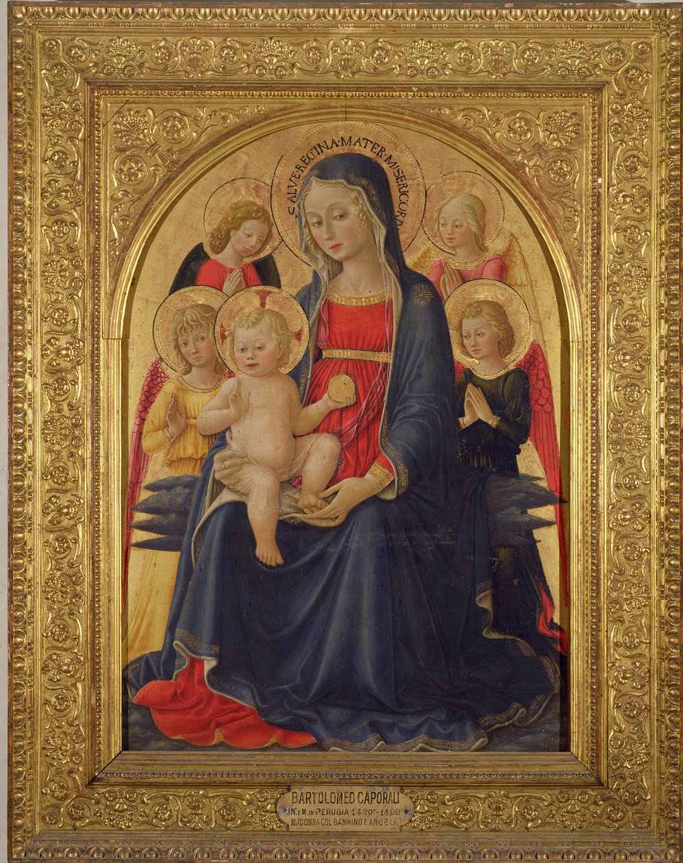 مادونا والطفل مع الملائكة ، c.1467 بواسطة بارتولوميو كابورالي