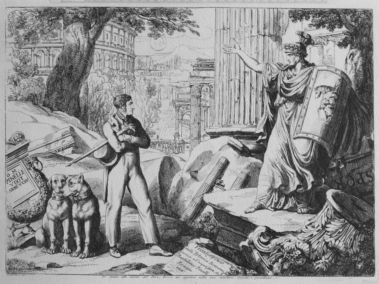 الواجهة إلى "إستوريا رومانا" ، 1818 بواسطة بارتولوميو بينيلي