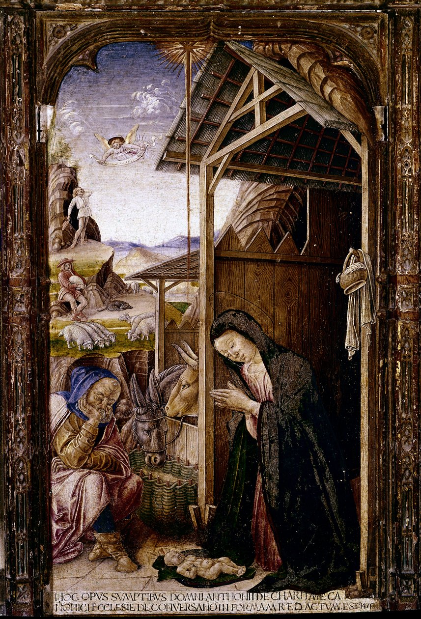 Polyptych of Conversano، تفاصيل الميلاد بواسطة بارتولوميو (وورشة عمل) فيفاريني