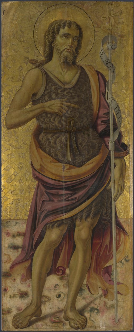 القديس يوحنا المعمدان من Altarpiece: العذراء والطفل مع القديسين ، حوالي 1475 بواسطة بارتولوميو كابورالي