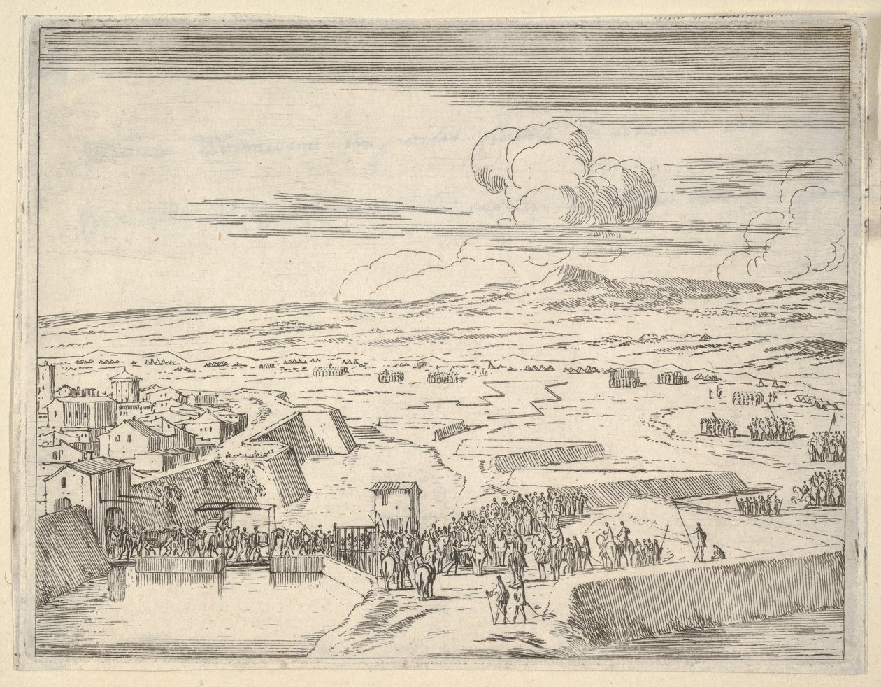 بعد بضعة أيام من Seige مع الجيش الفرنسي ، Francesco I d'Este يستحوذ على Mo ... ، 1659. بواسطة بارتولوميو فينيس