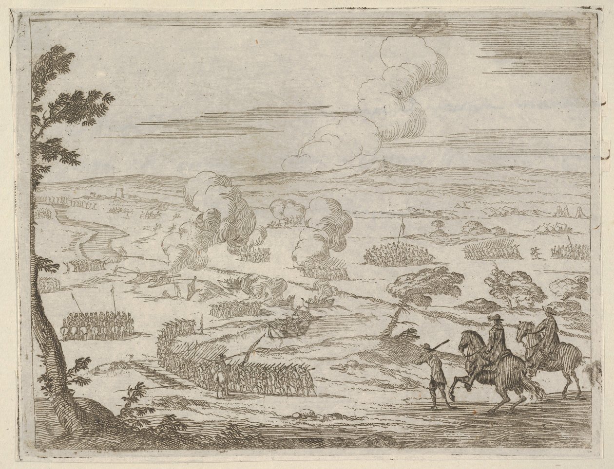 بعد مسيرة طويلة ، يمر فرانشيسكو الأول ديستي بنهر كاسانو مع جيشه ، الخميس ... ، 1659. بواسطة بارتولوميو فينيس