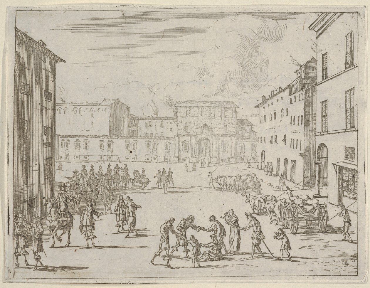 فرانشيسكو الأول ديستي يساعد رعاياه بكرم عظيم خلال المجاعة الكبرى في 1 ... ، 1659. بواسطة بارتولوميو فينيس