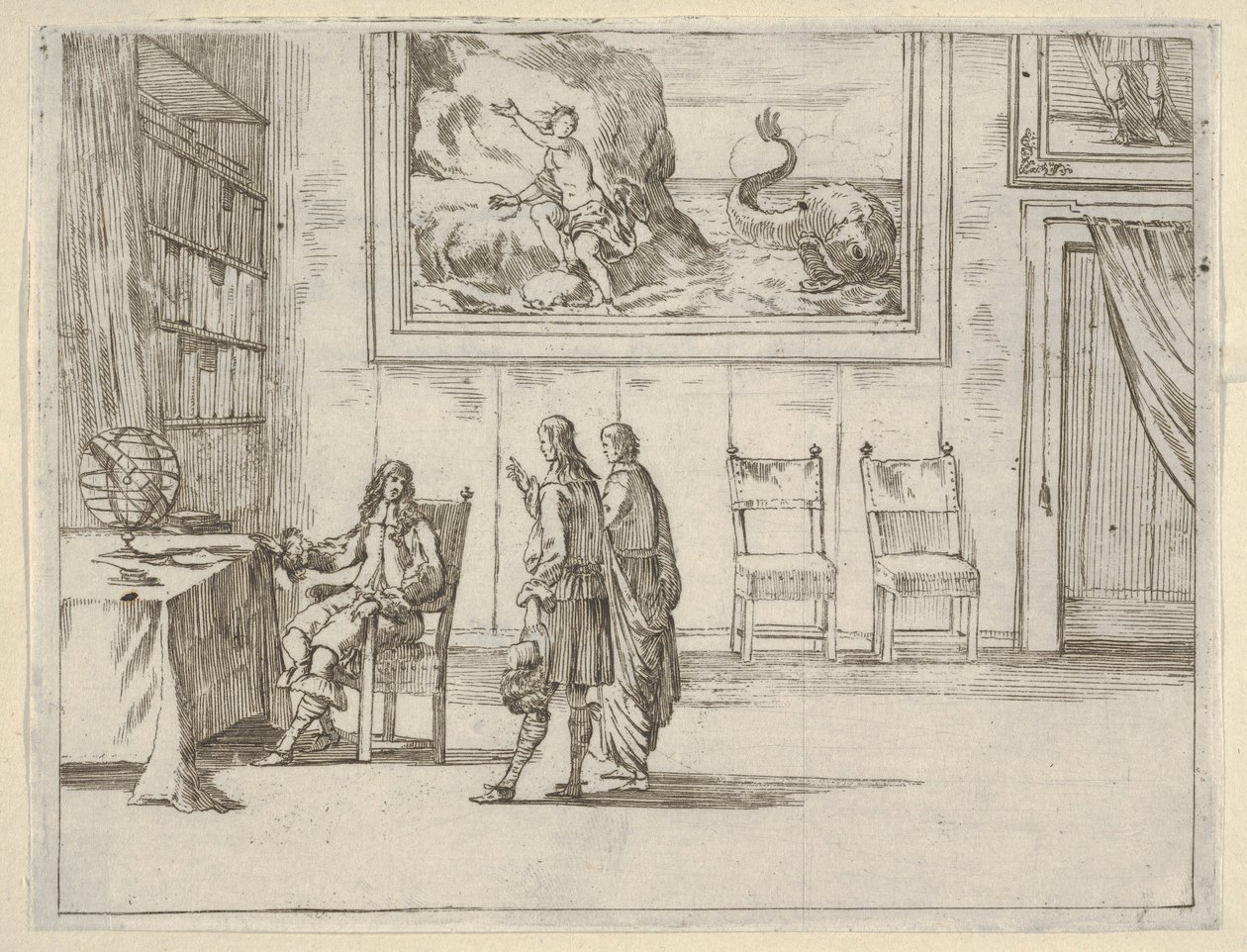Francesco I d'Este يعرض الكلية العظيمة في دراساته ، من L'Idea di un Principe ed Er ...، 1659. بواسطة بارتولوميو فينيس