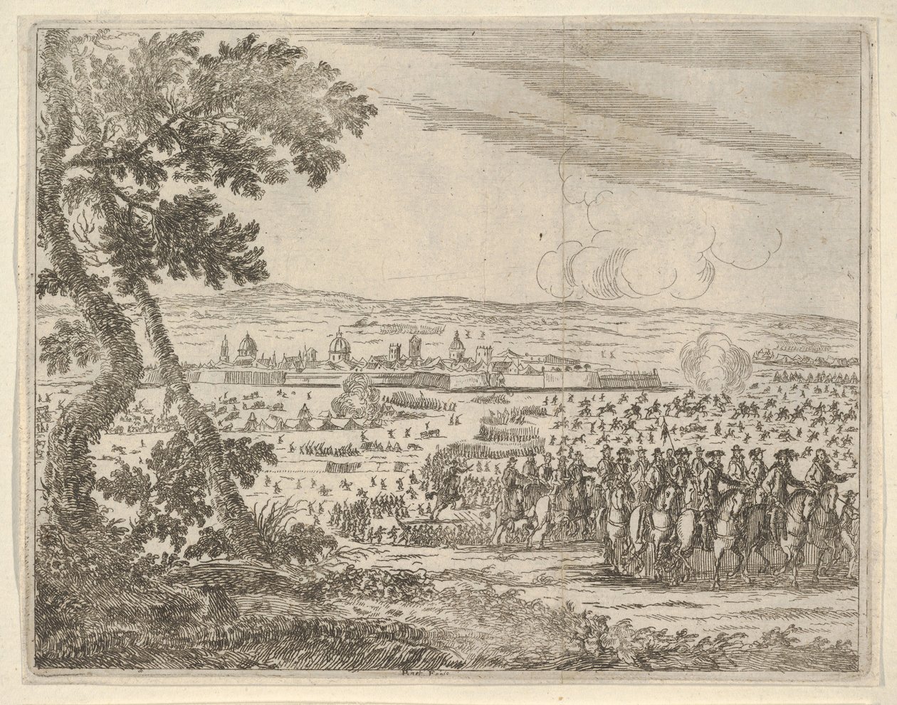 قام فرانشيسكو الأول ديست بحل سيج ريجيو ، من فكرة الأمير والبطل كريست ... ، 1659. بواسطة بارتولوميو فينيس