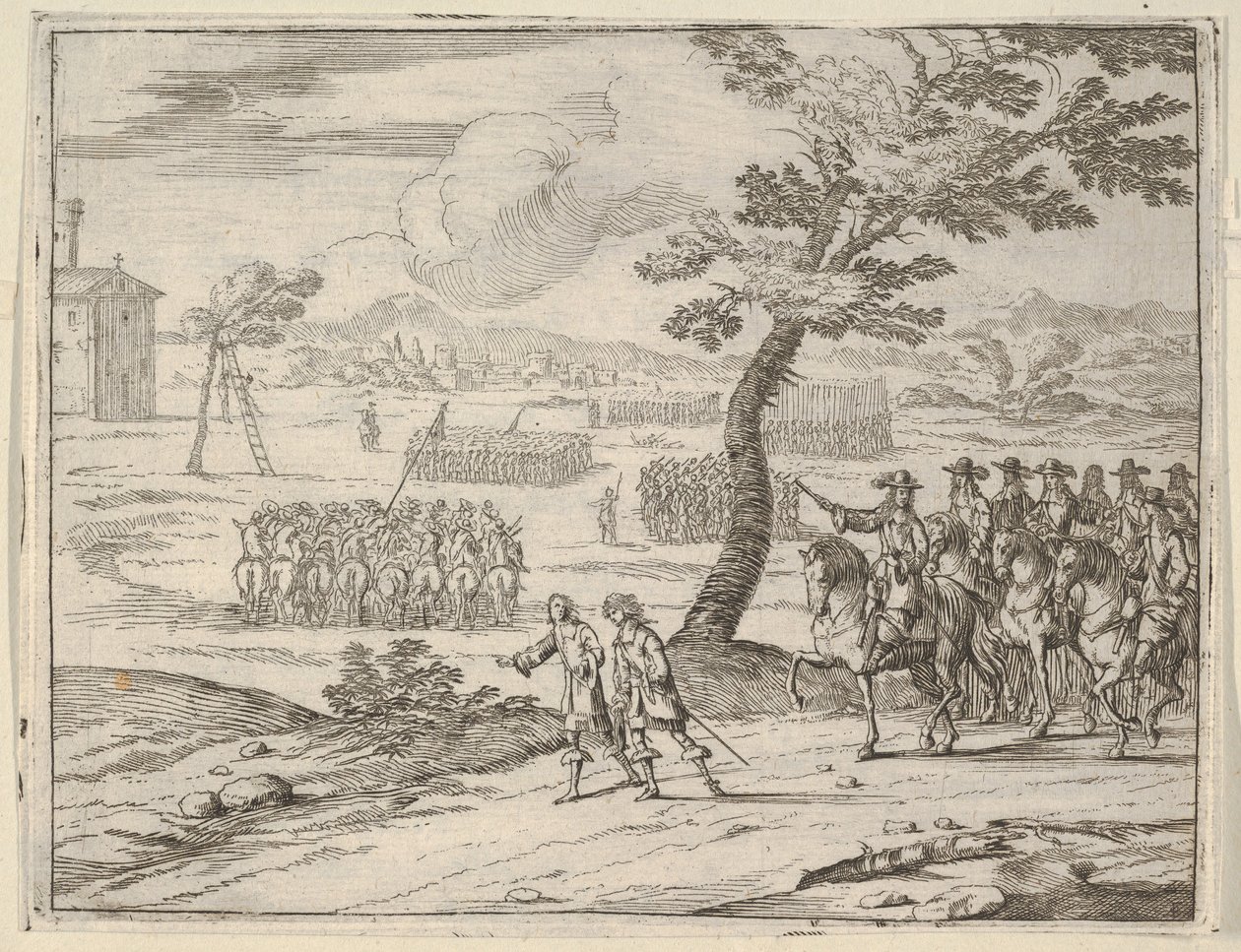 فرانشيسكو ديست يعاقب جنديًا بالموت سرق كأسًا من الكنيسة المقدسة ، 1659. بواسطة بارتولوميو فينيس