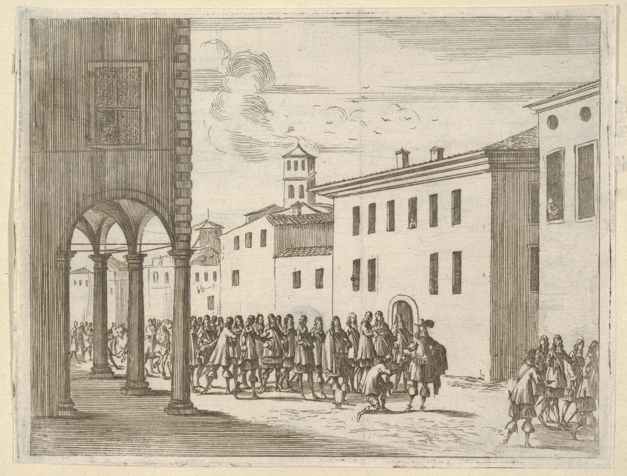 Francesco I d'Este يتلقى عاطفة الشعب ، من L'Idea di un Principe ed Er ... ، 1659. بواسطة بارتولوميو فينيس