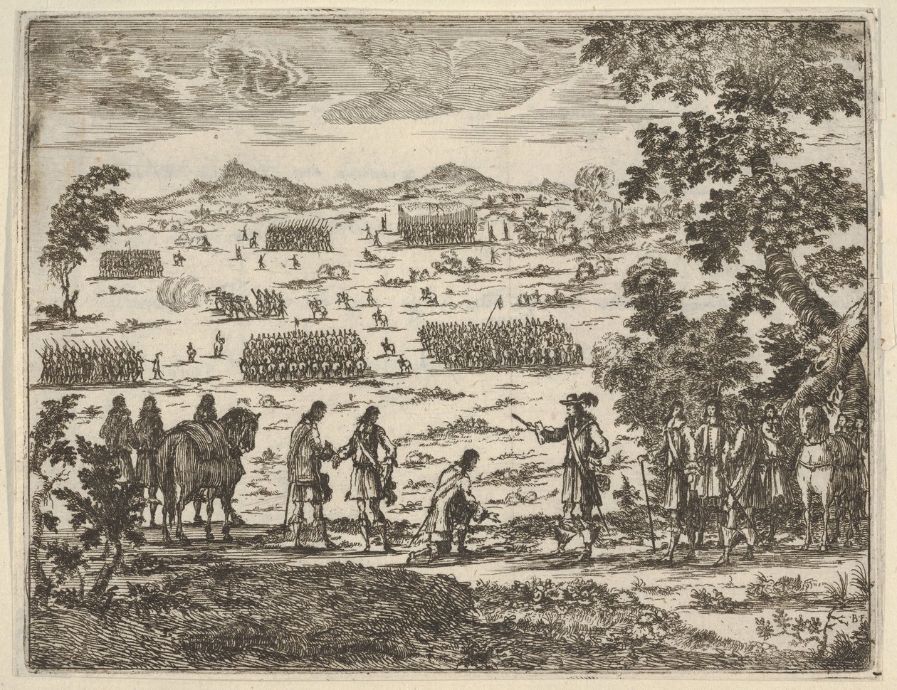 فرانشيسكو الأول ديستي يحكم على مسؤول فرنسي نبيل بالإعدام كمثال لمنع المستقبل ... ، 1659. بواسطة بارتولوميو فينيس