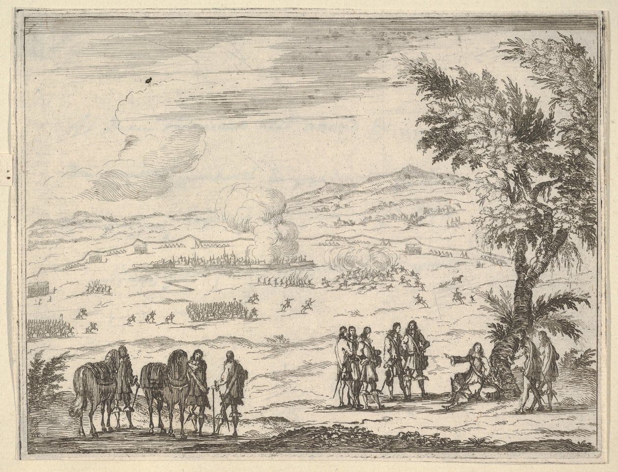 فرانشيسكو ديستي ، الذي يعاني من آلام إصاباته ، يستمر في تولي المسؤولية عن S ... ، 1659. بواسطة بارتولوميو فينيس