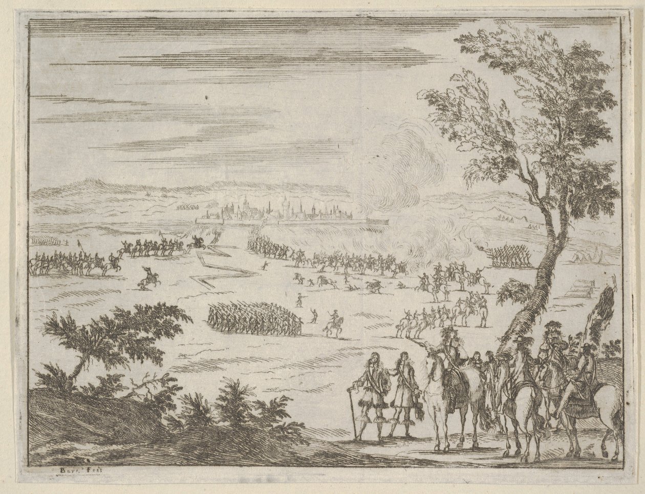 فرانشيسكو الأول ديستي والجيش الفرنسي المحاصر فالينزا ، التي استولى عليها الإسبان ... ، 1659. بواسطة بارتولوميو فينيس