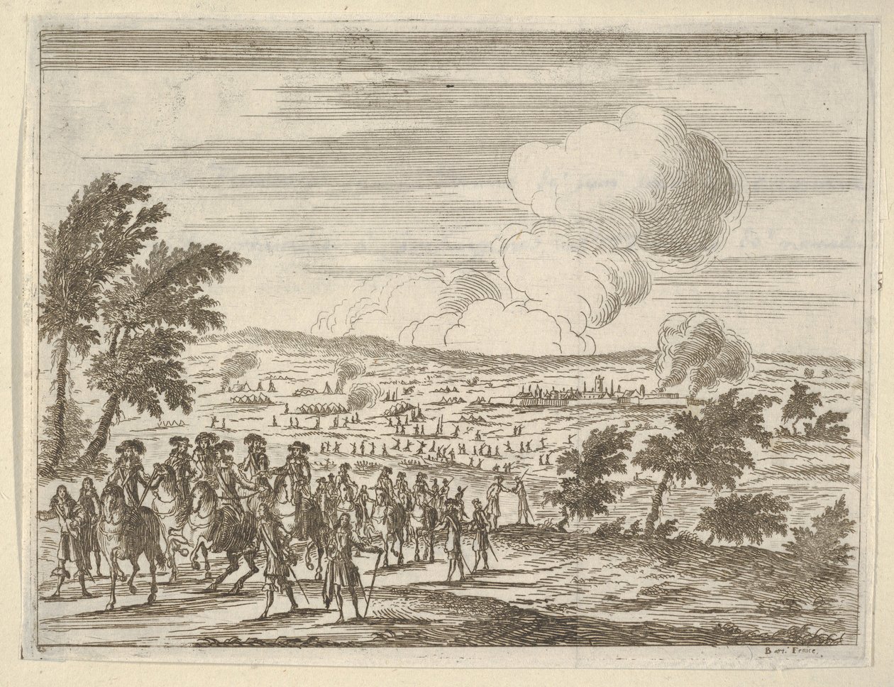 الدوق وقواته في Casalmaggiore ، من فكرة أمير وبطل مسيحي في ... ، 1659. بواسطة بارتولوميو فينيس