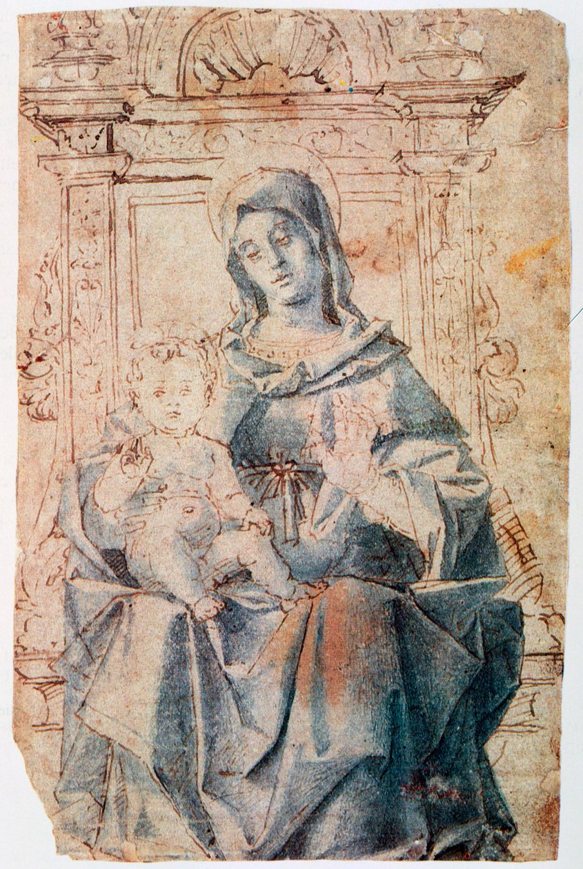العذراء والطفل ، c1470-1523 بواسطة بارتولوميو مونتانا