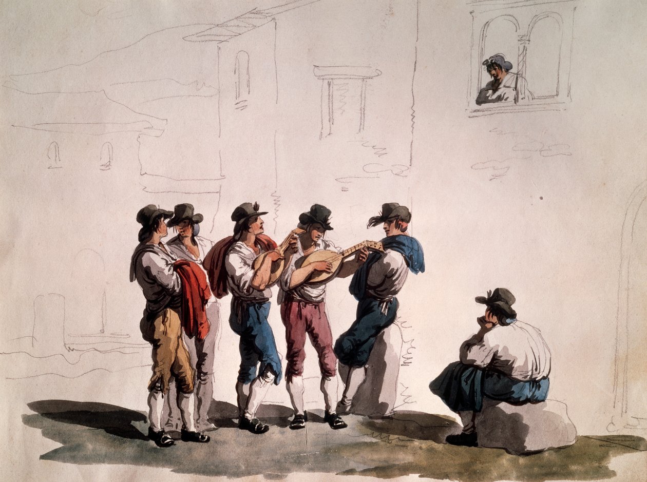 Serenade ، بقلم بارتولوميو بينيلي (1781-1835) ، إيطاليا بواسطة بارتولوميو بينيلي