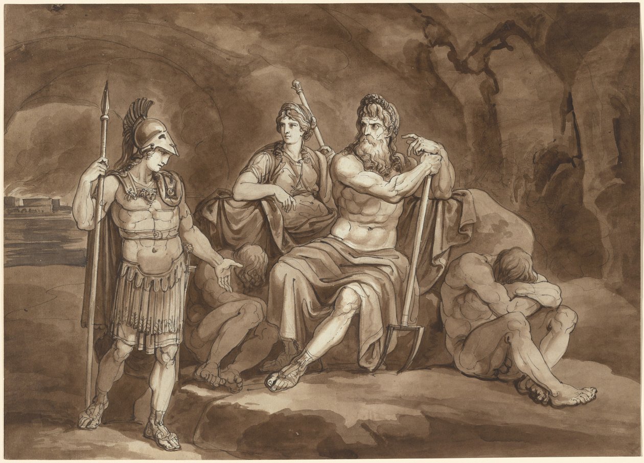 يطلب Telemachus الإذن من بلوتو للبحث عن أبيه في العالم السفلي بواسطة بارتولوميو بينيلي