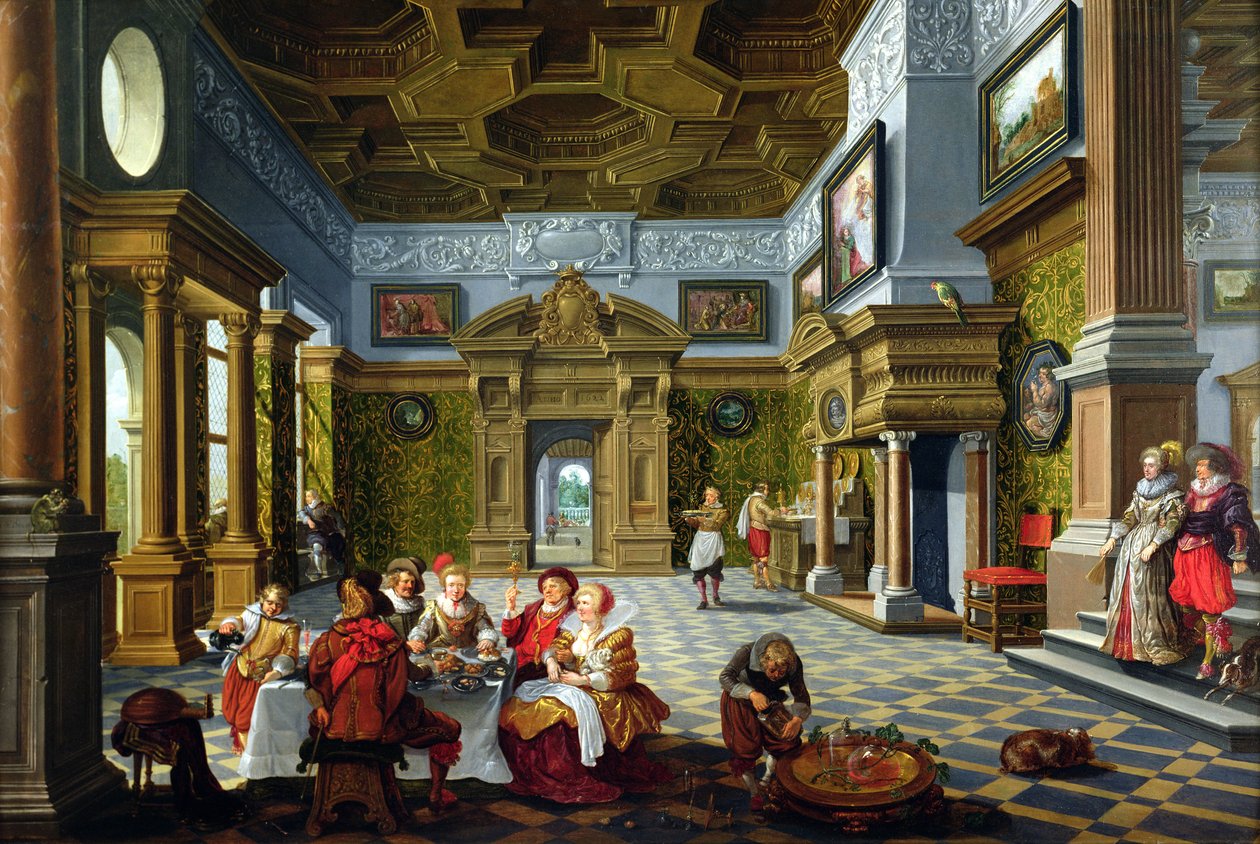 داخل غرفة فخمة ، 1622 بواسطة Bartolomeus van Bassen
