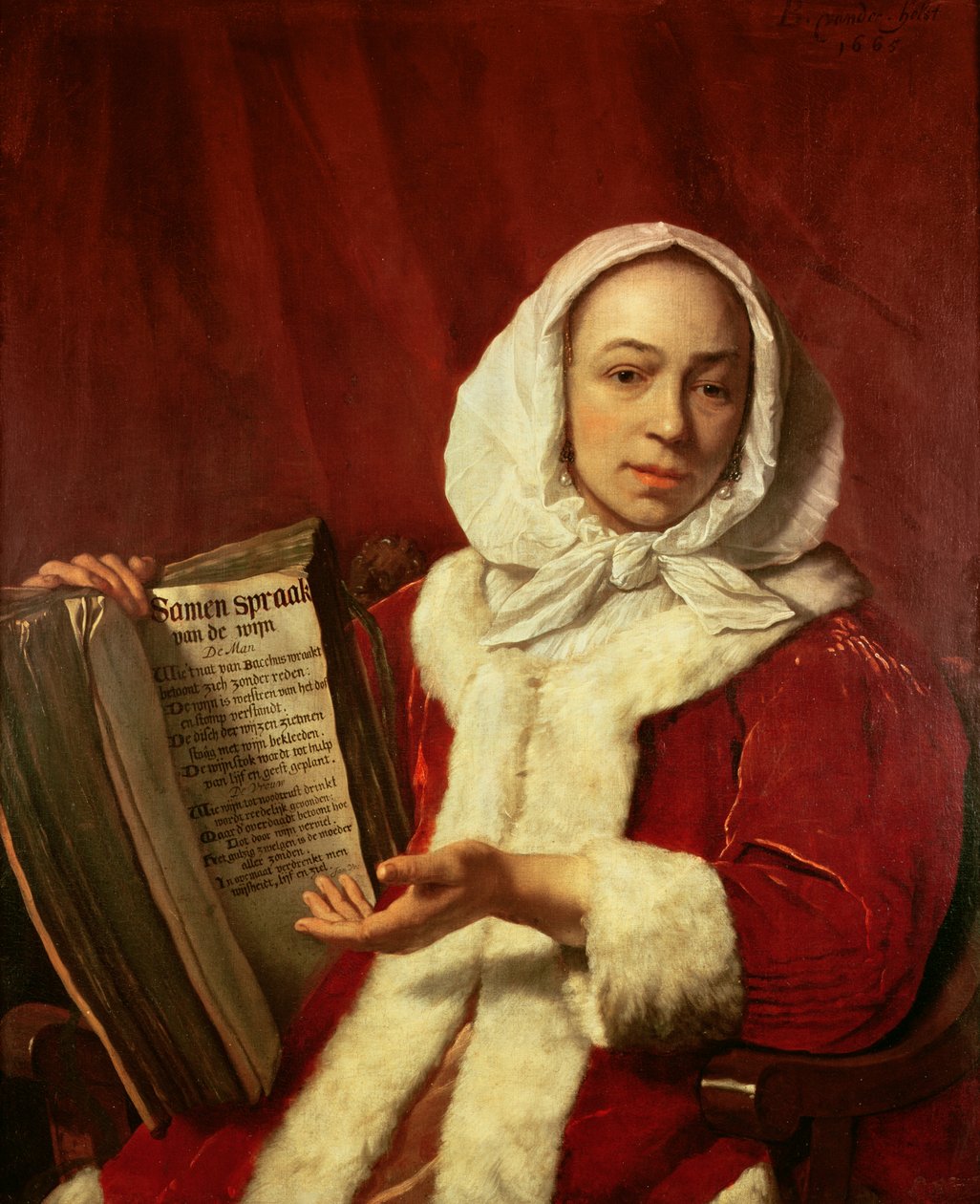 امرأة شابة تحتفل بالنبيذ ، 1665 بواسطة Bartolomeus van der Helst