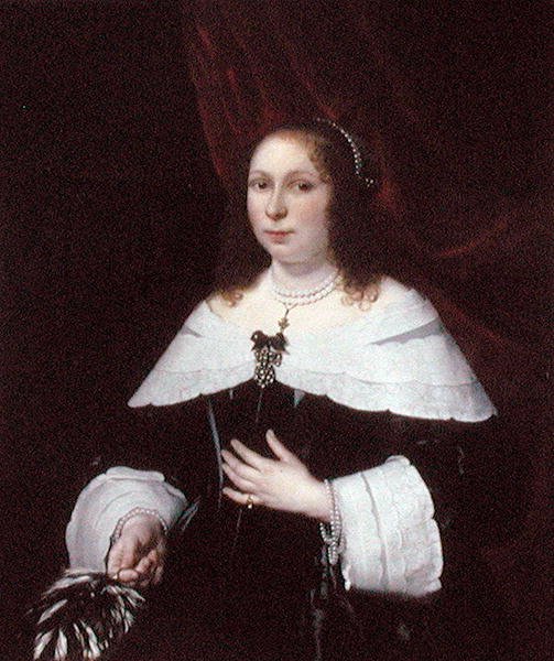 سيدة بالأسود ، حوالي عام 1640 (زيت على قماش) بواسطة Bartolomeus van der Helst