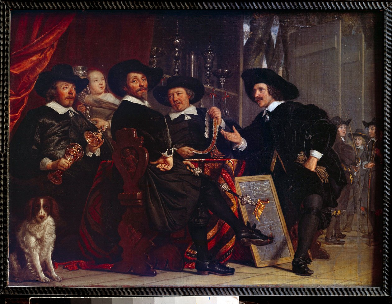 Les syndics des arbaletriers de San Sebastian a Amsterdam Painting by Bartholomeus Van der Helst (1613-1670) بواسطة Bartolomeus van der Helst