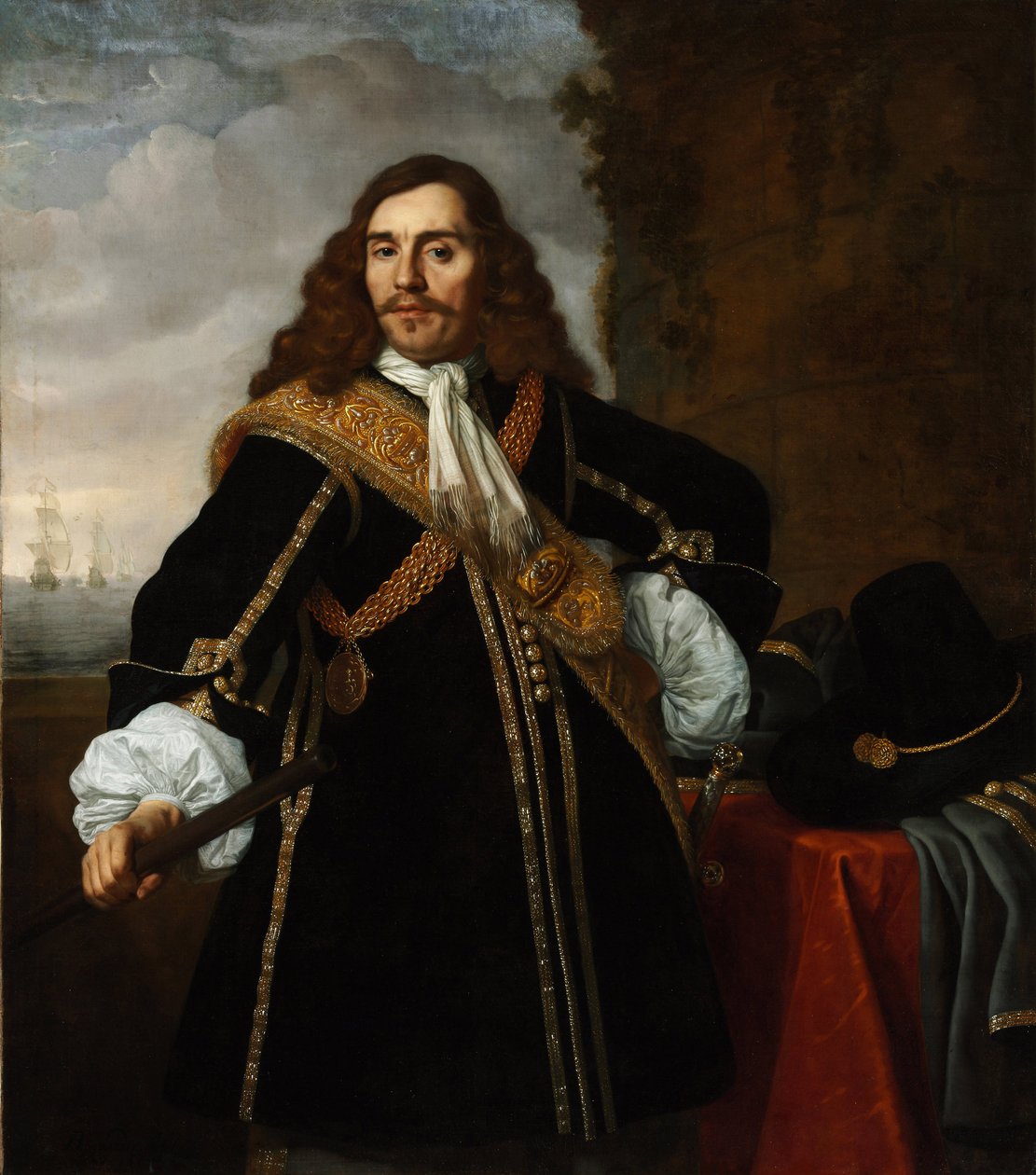 صورة الكابتن جدعون دي ويلدت (1624-1665) - لوحة لبارثولوميو فان دير هيلست (1613-1670) ، زيت على قماش (135.8 × 119 سم) بواسطة Bartolomeus van der Helst