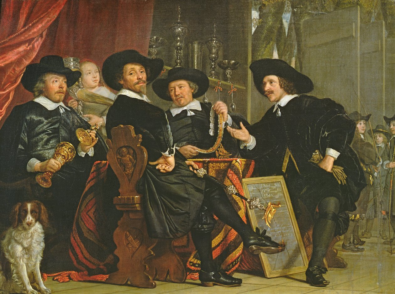 مسؤولون من شركة Bowyers القديس سيباستيان في أمستردام ، 1653 بواسطة Bartolomeus van der Helst