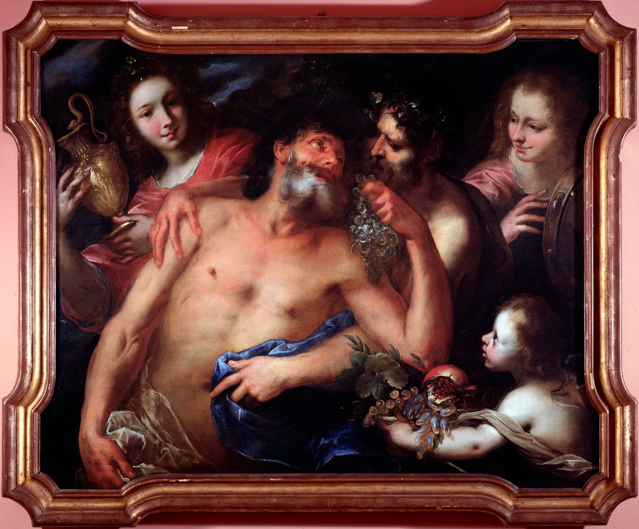سكران Silenus (زيت على قماش بواسطة بارتولوميو بيسكينو