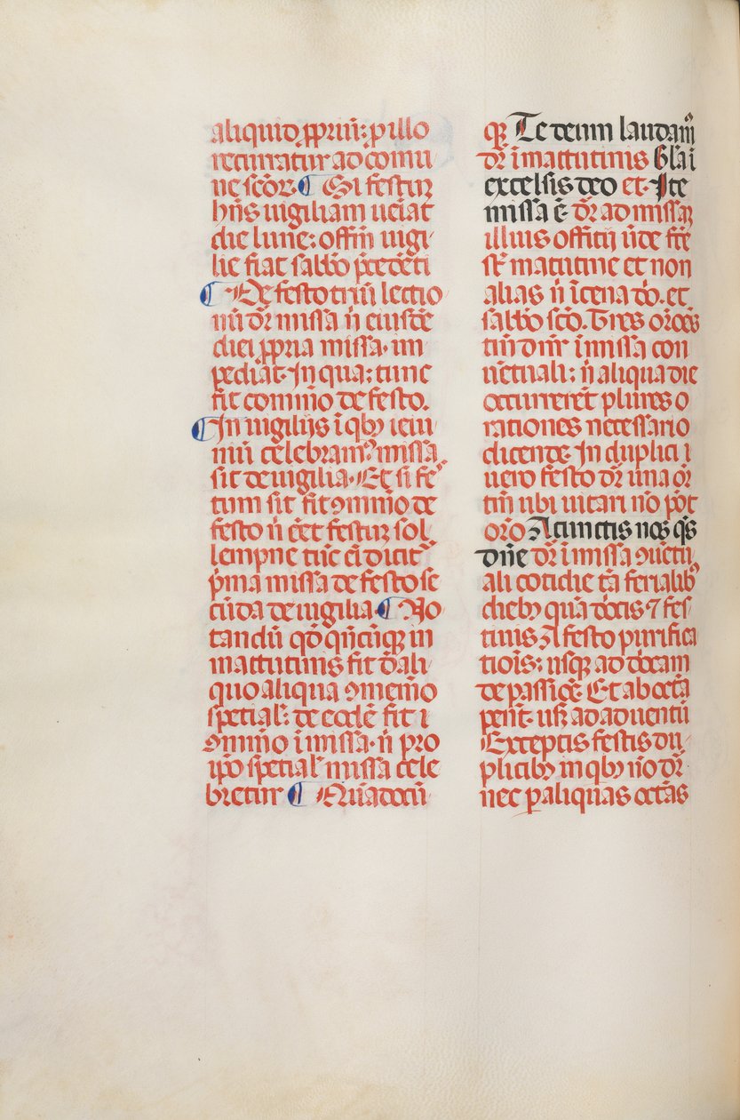 Missale: Fol. 173 ق: موسيقى للليلويا وما إلى ذلك في بداية عيد الفصح ، 1469. بواسطة بارتولوميو كابورالي