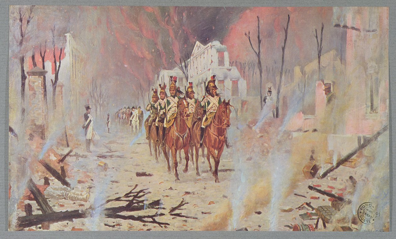 القوات النابليونية في موسكو عام 1812 ، من "نابليون ، لا كامبان دي روسي" بقلم فيليب دي سيغور ، 1912 بواسطة باسل ويريتشاجين