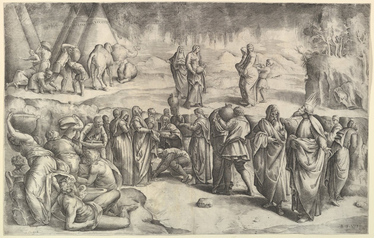الإسرائيليون يتجمعون منّا ، كاليفورنيا. 1547. بواسطة باتيستا فرانكو فينيزيانو