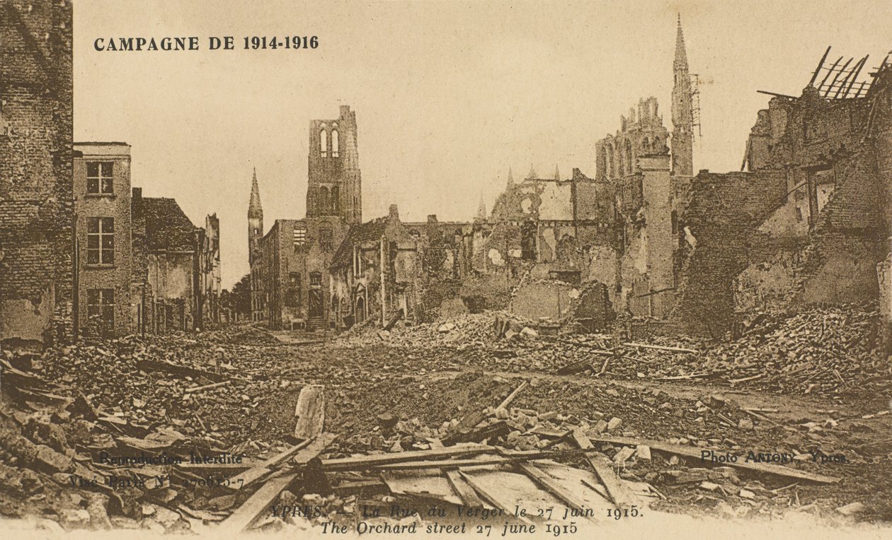 Rue de Verger ، 27 يونيو 1915 بواسطة مصور بلجيكي