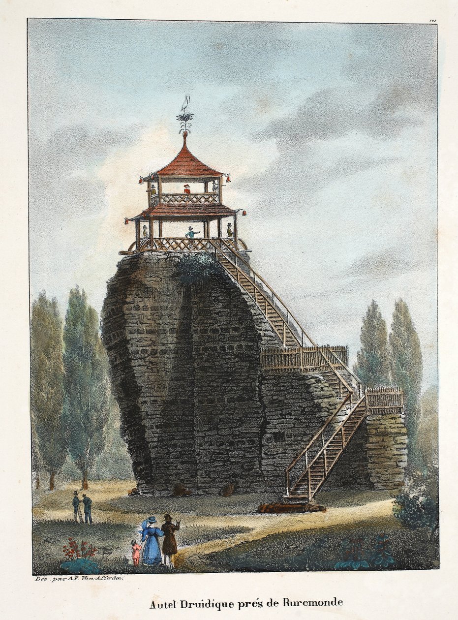 مذبح درويدي بالقرب من رورموند ، c.1895 (فوتوكروم) بواسطة المدرسة البلجيكية
