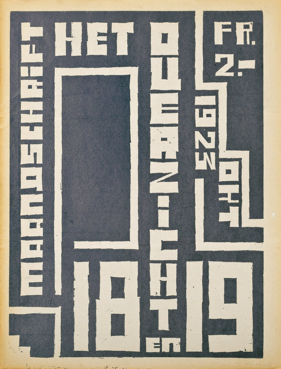 غلاف عدد 1923 من مجلة "Hetoverzicht" ، 1923 بواسطة المدرسة البلجيكية