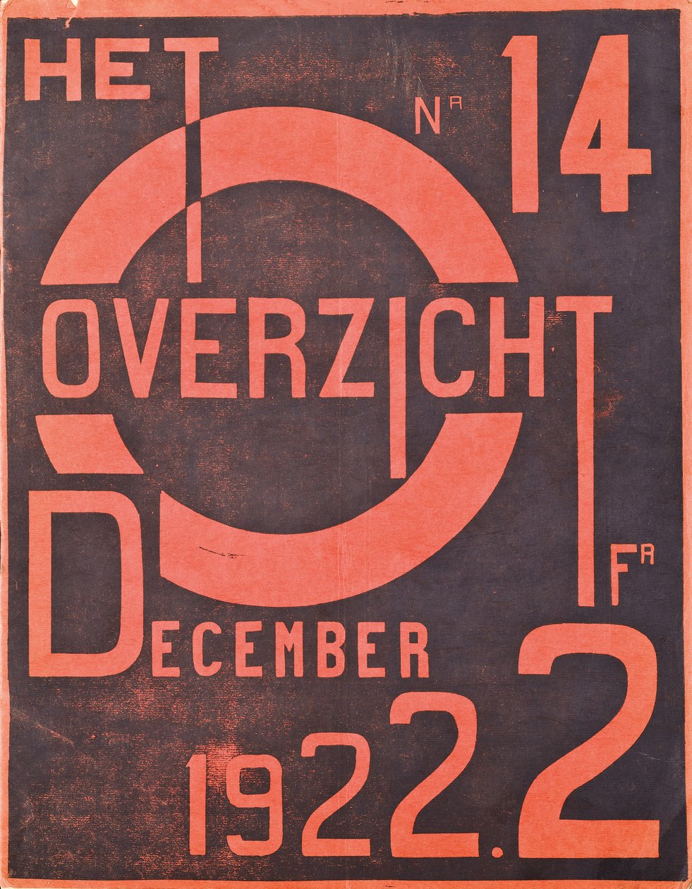 غلاف لعدد ديسمبر 1922 من مجلة "Hetoverzicht" ، 1922 بواسطة المدرسة البلجيكية