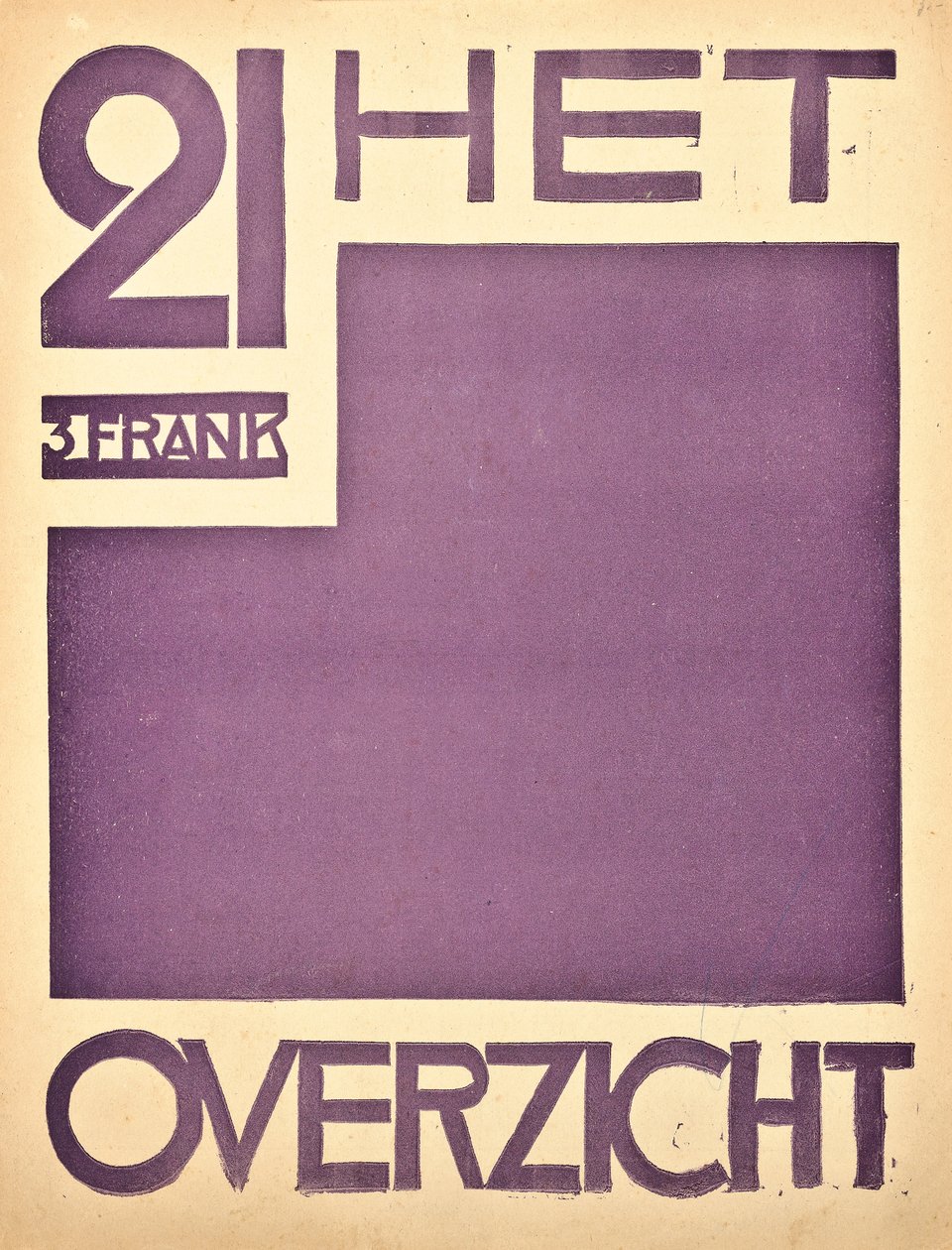 غلاف لمجلة "Hetoverzicht" ، ج. 1922-1925 بواسطة المدرسة البلجيكية