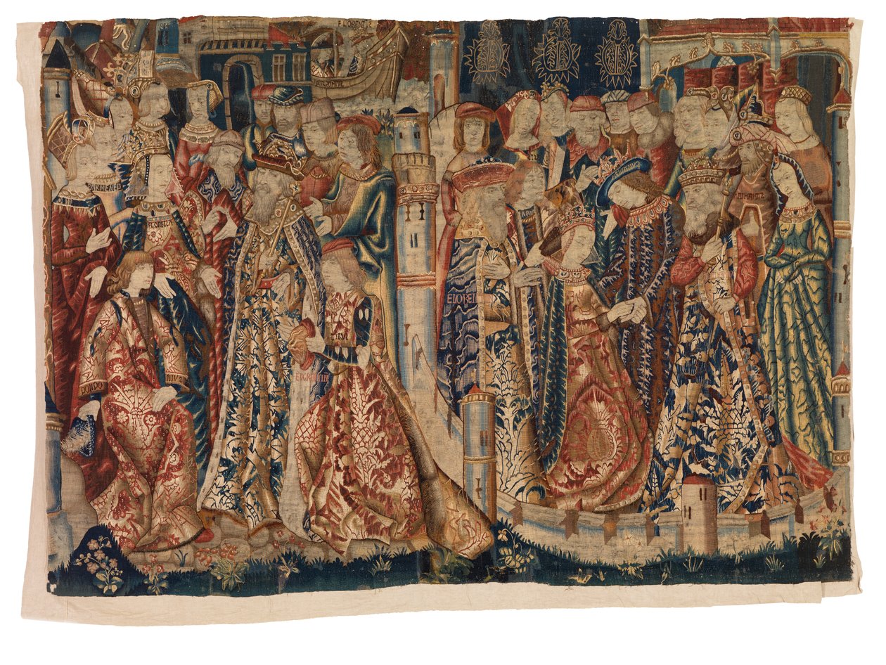 نسيج، الخطبة والزواج quot;Les Fiancailles et le Marriage de Marie de Bourgogne et de Maximilienquot;، من تورناي أو بروكسل بواسطة المدرسة البلجيكية