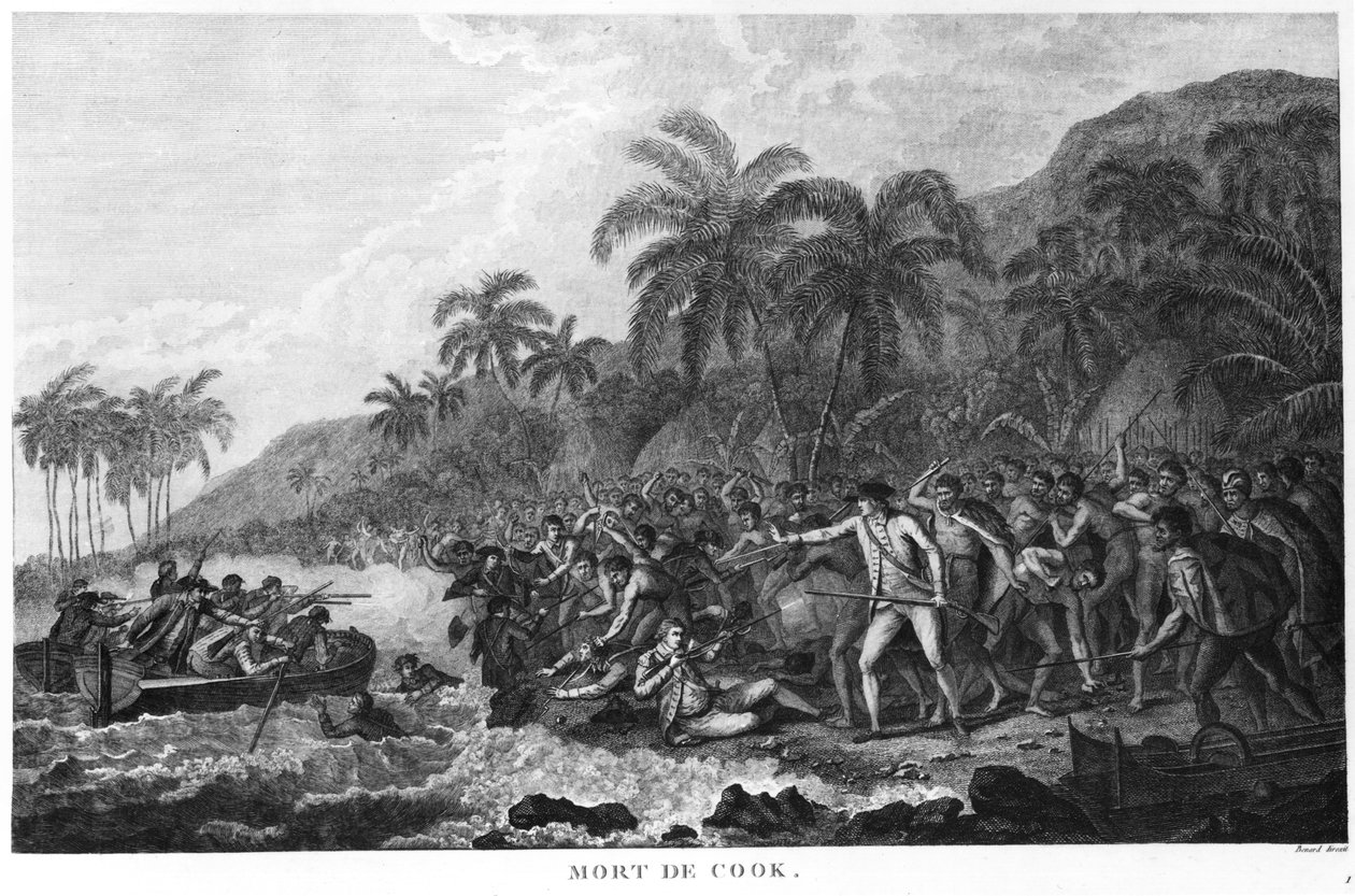 وفاة النقيب جيمس كوك (1728-79) 14 فبراير 1779 بواسطة روبرت بينارد
