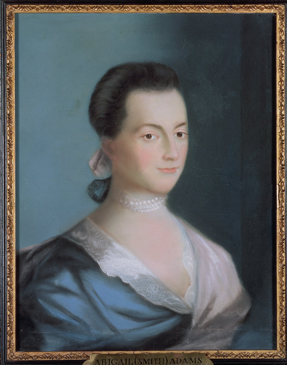أبيجيل سميث آدامز ، c.1766 (باستيل على ورق) بواسطة بنيامين بليث