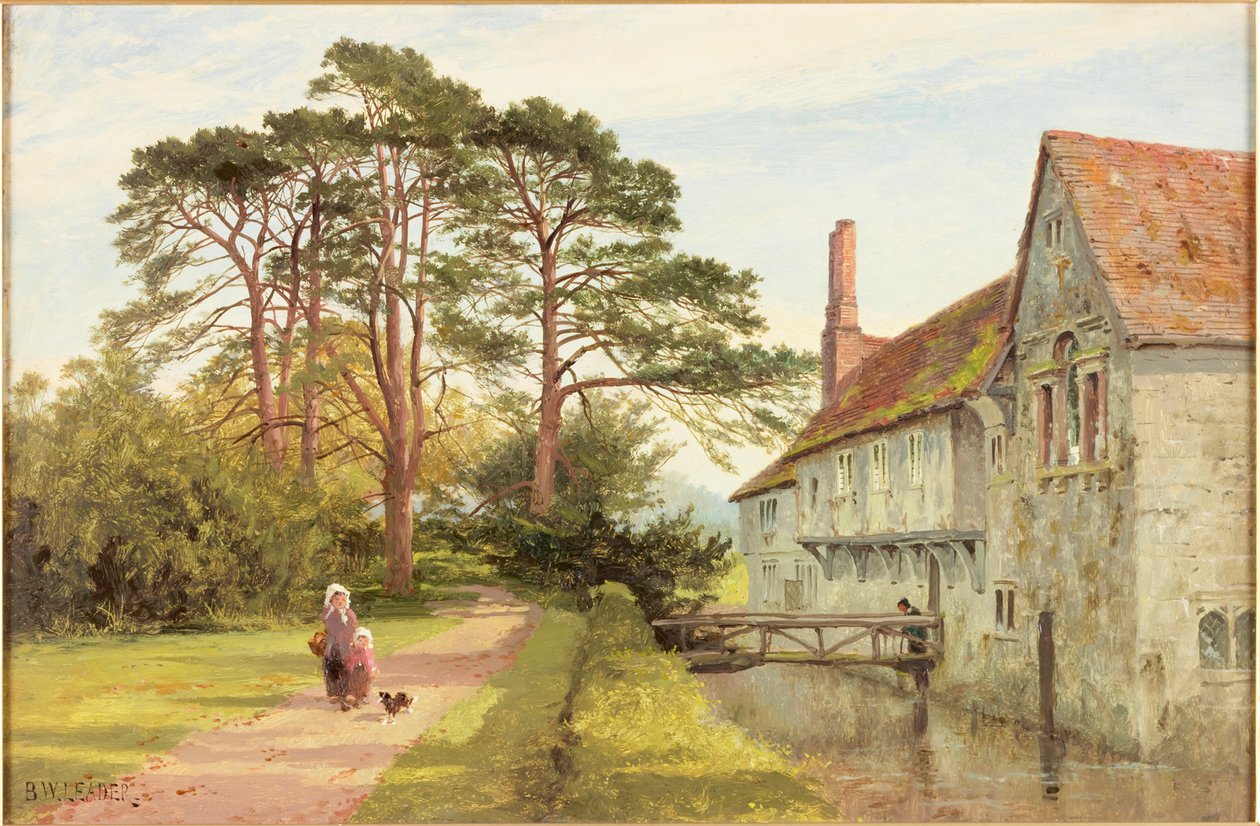 Igtham Moat، Kent، c.1868 بواسطة بنيامين ويليامز ليدر