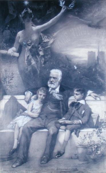 فيكتور هوغو (1802-1885) وأحفاده بواسطة بنيامين كونستانت