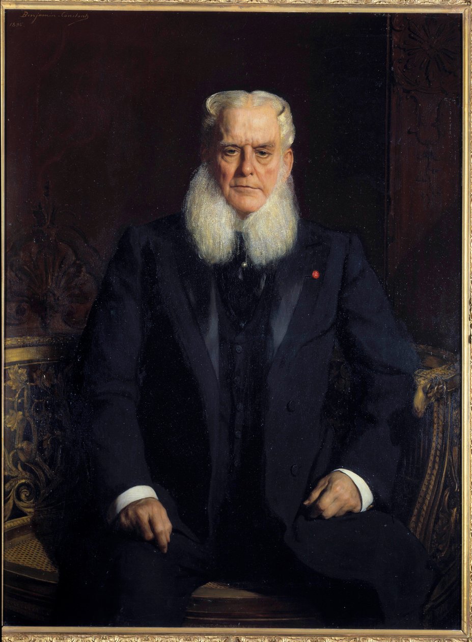 صورة لألفريد تشوشارد (1821-1909) ، مؤسس متاجر اللوفر ، جامع ، مانح لمتحف الوطنيين. رسم جان جوزيف (جان جوزيف) كونستانت ديت بنيامين كونستانت (بنيامين كونستانت) (1845-1902). 1896 الأحد. 1،3x0،96 م باريس ، متحف أورسا بواسطة بنيامين كونستانت