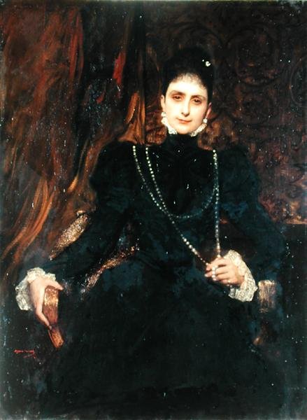 صورة للسيدة MS Derviz حوالي 1899 (زيت على قماش) بواسطة بنيامين كونستانت