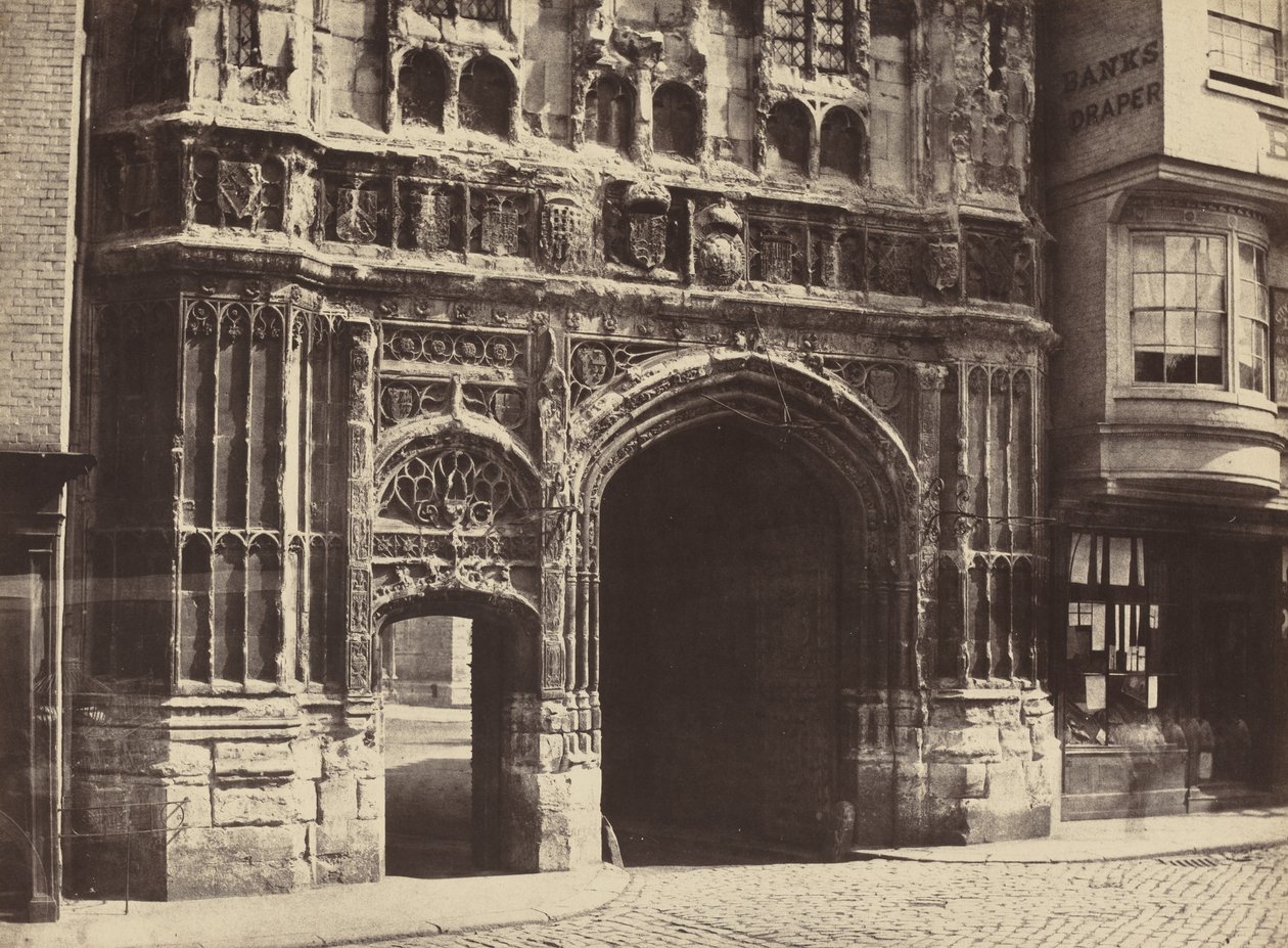 بوابة كرايستشيرش ، كانتربري ، 1854 ، طبعت عام 1857. بواسطة بنيامين بريكنيل تيرنر