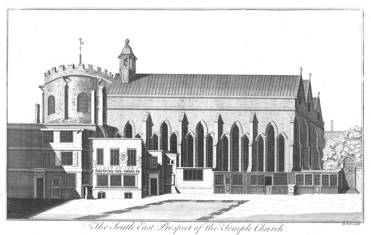 بروسبكت جنوب شرق كنيسة المعبد ، c1737 بواسطة بنيامين كول