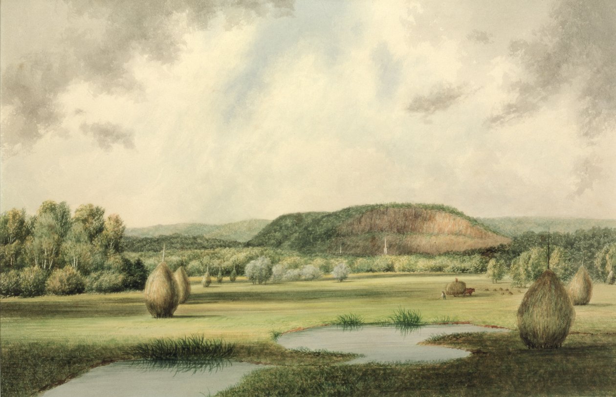 West Rock ، New Haven ، Connecticut ، c.1854-60 (مرحاض على ورق) بواسطة بنيامين إتش كو