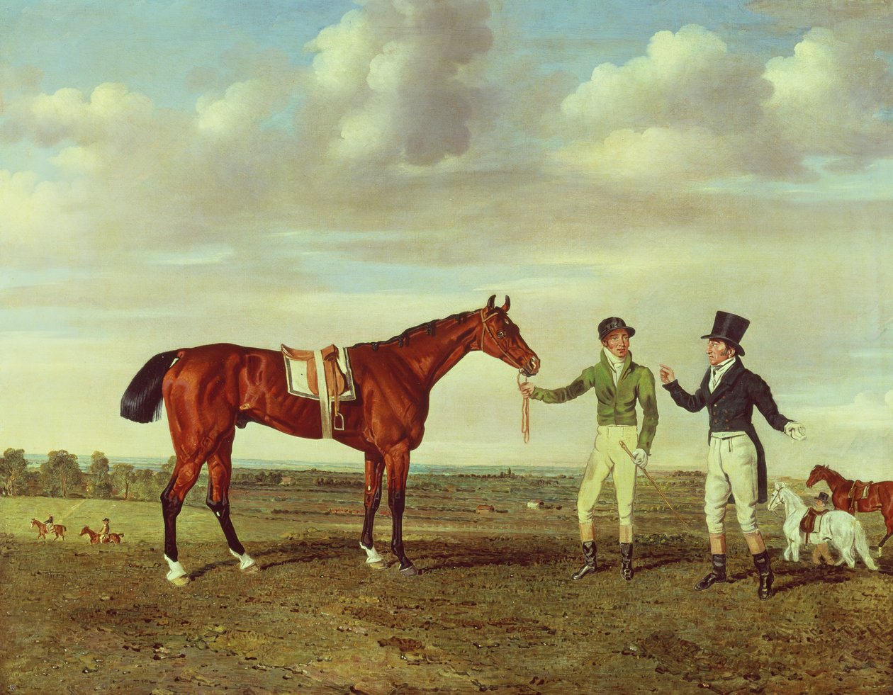 Zinganee التي عقدها سام تشيفني جونيور مع المالك السيد ويليام تشيفني ، في نيوماركت ، c.1829 بواسطة بنيامين مارشال